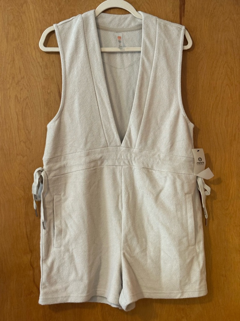 Mono B Terry Romper One-Piece in Light Tan
